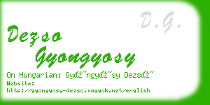 dezso gyongyosy business card